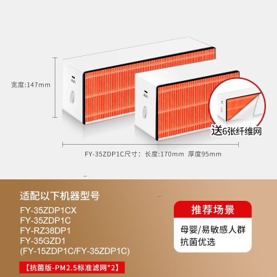 适配松下新风滤芯FY-35ZDP1C[抗菌板OA*1]