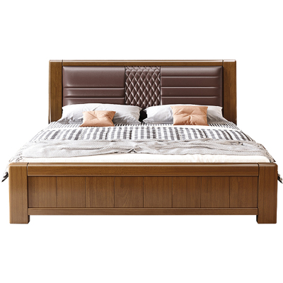 臻远 ZY-SMC-145 实木床 1.8*2.0米简约床 单位:1张