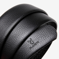 花花公子男士腰带自动扣头层牛皮带身3.5cm宽真皮裤带无扣头腰带