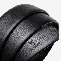 花花公子男士腰带自动扣头层牛皮带身3.5cm宽真皮裤带无扣头腰带