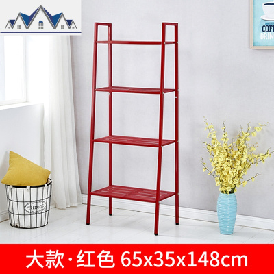 北欧置物架落地多层收纳架阳台架子简易储物客厅铁艺书架卧室厨房 三维工匠