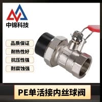 中锦科技 PE单活接球阀 内丝球阀 PE20[4分] 个