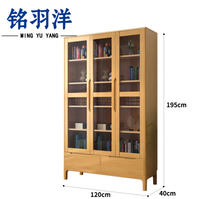 铭羽洋书柜原木台