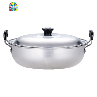 老式小铝锅加厚铝汤锅双耳小号拉面锅煲粥迷你煮面锅家用燃气炖锅 FENGHOU 16cm小铝锅(深10cm)