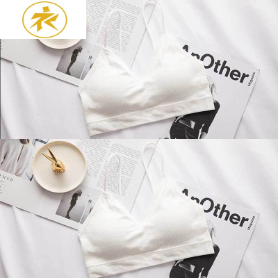 Ideamini美背内衣女无钢圈文胸小吊带背心少女裹胸带胸垫聚拢打底抹胸黑色抹胸