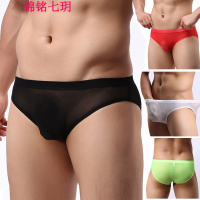 锦铭七玥男士内裤 男式性感内裤 网纱透明透气超薄三角裤 MX2007