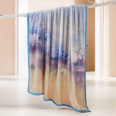 水星家纺浅韵素影可水洗云朵柔绒毯150cm×200cm 型号 182458