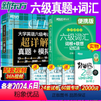 [正版]备考2024年6月英语六级真题卷便携词汇书全套大学英语6级历年真题试卷单词书小本 2024版俞敏洪四六级考试乱