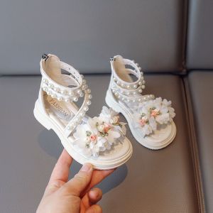 女童凉鞋时尚软底新款小女孩公主鞋中大童夏季罗马凉鞋女童鞋