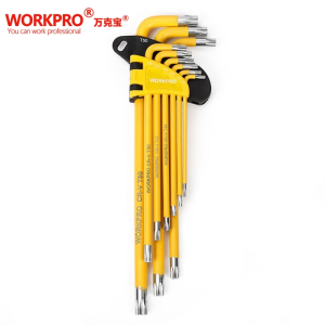 万克宝原装正品全新多规格多用途9件套星形折叠短内六角 9件套