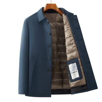 脱卸内胆男士羽绒服冬季新款商务休闲羽绒服爸爸装保暖羽绒男外套