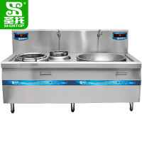 圣托(Shentop)小炒大炒组合电磁炉 酒店食堂饭店电灶台 小炒加大炒组合灶 DCB18