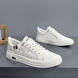 秋季上新款可穿舒适平跟浅口拼色印花休闲百搭日常无系带男款板鞋