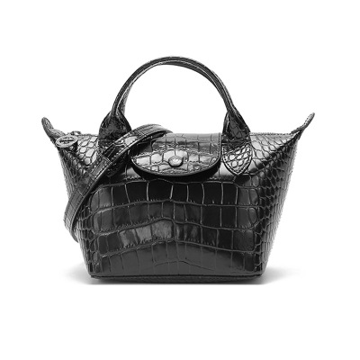 LONGCHAMP珑骧女士LEPLIAGECUIR系列牛皮手提单肩斜挎包饺子包迷你款1500HVC