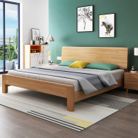 欧梵森 床 现代简约主卧室床实木床双人床1.5 1.2 1.8米m组合床 成人床 单人床成年 大人床欧式床公主松木床