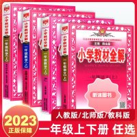 [精选好书 ] 2023新版教材全解一年级上下册语文数学科学书人教版部编版 北师版小学生课本讲解七彩课堂笔记练习同步训练