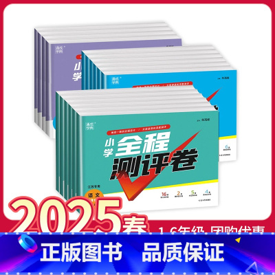 语文+数学+英语[3本装] 三年级下 [正版]通成学典小学全程测评卷123456年级上下册语文人教版数学苏教版英语译林江