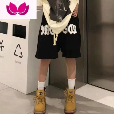 七斓美式复古高街休闲运动短裤男夏季薄款ins潮牌嘻哈宽松百搭五分裤