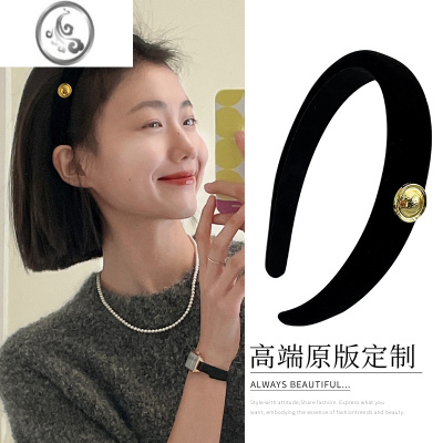 JiMi法式复古金标发箍夏季外出百搭ins风发卡发捆头箍发饰2023年新款