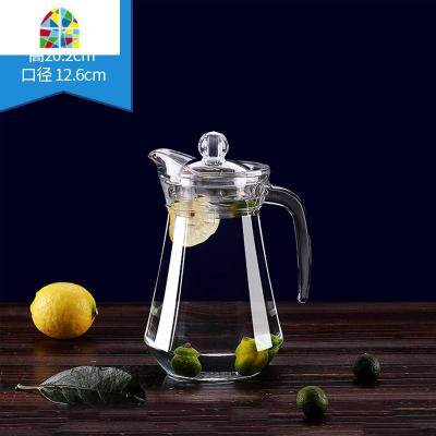 玻璃冷水壶凉水壶玻璃凉水杯家用餐厅大容量夏季套装茶壶套装装水 FENGHOU [推荐款]鸭嘴壶1L