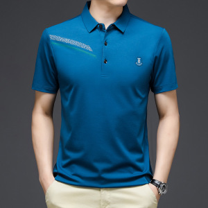 23夏季男士韩版修身polo衫 工作服可定新款简约薄款翻领短袖t恤男