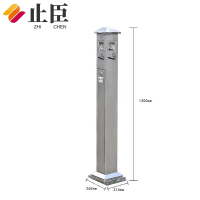 止臣 烟灰柱银色 不锈钢烟灰柱户外吸烟区烟蒂烟头收纳垃圾桶落地立式烟灰桶