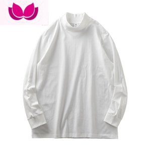 七斓美式270G半高领打底衫男内搭长袖t恤保暖秋衣纯色卫衣男