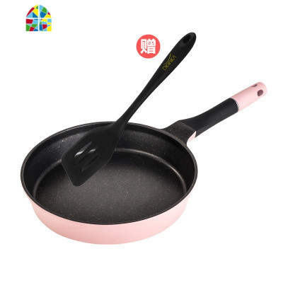 韩国不粘锅煎饼锅牛排烙饼煎蛋电磁炉小煎锅平底锅 FENGHOU 红色煎锅[送硅胶漏铲]炒锅