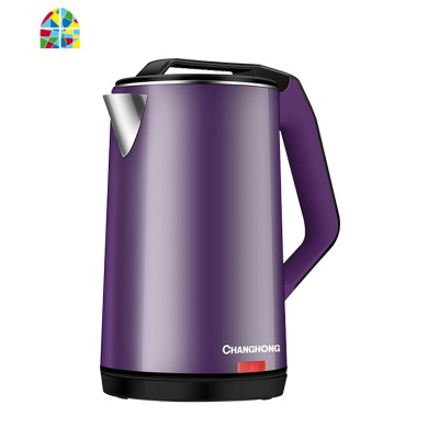 双层防烫家用保温电热水壶食品级不锈钢开水壶自动断电烧水壶 FENGHOU 粉色