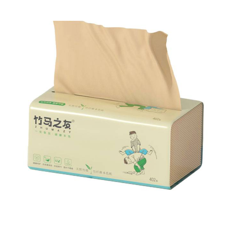 竹马之友竹纤维本色抽纸402张*4包/提*5提 20包/箱