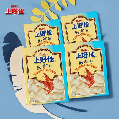 上好佳龙虾片零食小吃组合整箱闺蜜休闲零食追剧小零食200g*6盒需油炸