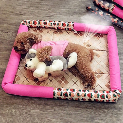 狗窝猫窝春夏季凉席窝狗狗床法耐小型犬泰迪用品猫咪窝宠物床四季通用