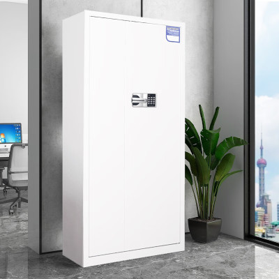 格具(GEJU)加厚钢制瓷白色通门无斗国保密码锁保密柜资料档案柜
