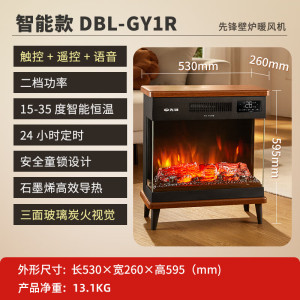 先锋(SINGFUN)壁炉取暖器家用 2000W功率 节能卧室3D仿真火焰客厅装饰餐厅取暖炉DBL-GY1R 遥控语音款