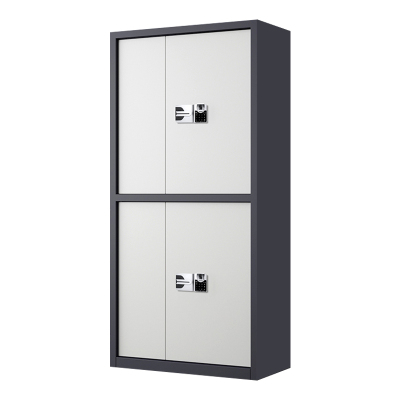 铭威盾指纹电子保密柜钢制密码文件柜档案柜矮柜保密资料柜办公柜通双节灰白色:国保指纹锁