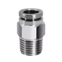 中锦科技 不锈钢气管快速接头接管口径6mm 螺纹1/8[1分] 个