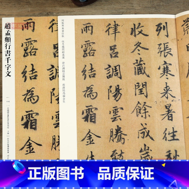 [正版]学海轩 赵孟頫行书千字文110 哑光平铺繁体旁注传世书法碑帖原碑原帖赵孟府行书临摹字帖墨迹中国画院书法篆刻院编