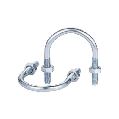 中锦科技 镀锌U型螺栓卡扣 U型管卡 M12×DN200(8寸)4.8级 套