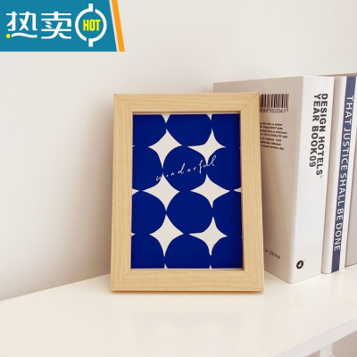 敬平ins风万事胜意小相框画 暖心文字摆台画卧室桌面装饰摆件学生礼物 7-72 7寸复合实木原木色框+油画布画芯