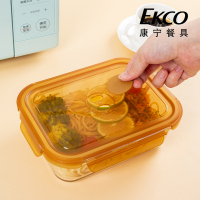 康宁餐具高硼硅玻璃保鲜盒微波炉冰箱专用饭盒上班族带饭餐盒玻璃饭盒气阀玻璃保鲜盒1020ML
