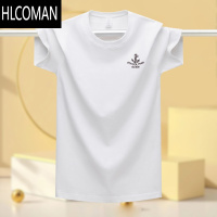 HLCOMAN夏季透气时尚印花圆领短袖t恤男士圆领男生半袖打底衫特价款