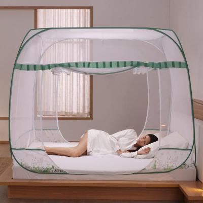 美帮汇蒙古包蚊帐免安装1.2米纹账加密加厚1.5m/1.8m床单双人家用