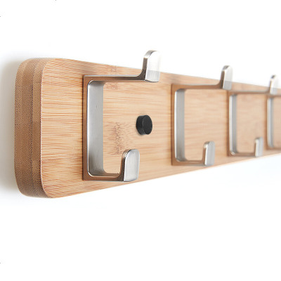 现代简约客厅家具竹质楠竹简欧日式客厅楠竹实木墙上衣帽架壁挂衣钩后挂衣架墙壁衣服挂钩
