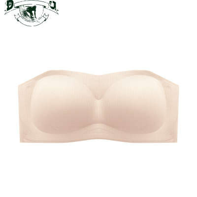 HLCOMAN乳胶无肩带抹胸内衣聚拢防滑一字领隐形防走光裹胸式睡眠无带文胸抹胸