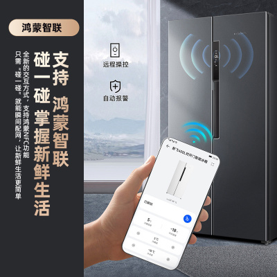 新飞(frestec)零嵌系列超薄嵌入式450L大容量对开门家用冰箱一级变频底部散热 BCD-450WKQ9AT魅影灰
