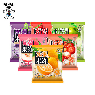 旺旺蒟蒻果冻200g*6包休闲零食糖果吸吸果冻批发小吃组合多口味