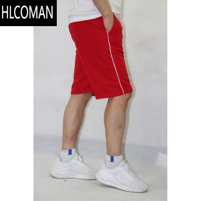 HLCOMAN红色五分裤男女校服裤子跑步运动短裤薄款初中小学生校裤蓝色夏季