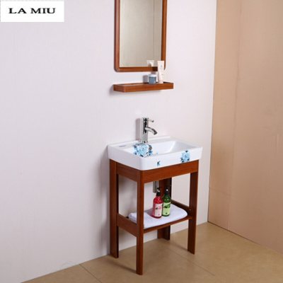 陶瓷立柱盆落地式洗脸盆一体洗手池卫生间小柱式盆阳台洗手盆彩花波迷娜BOMINA