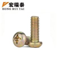 宏瑞泰 彩锌十字圆头螺栓 4.8级 M4*16 个