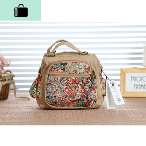 帆布包民族风斜挎包休手提包闲女包单肩包帆布女小包潮NEW LAKE 驼色女斜挎包 驼色现货